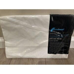 Vintage Fieldcrest Perfection Percale White Twin Fitted Sheet 39" X 75" Open Box